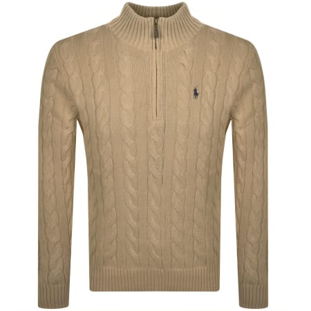 Ralph Lauren - fumiさま専用  Ralph Laurenニットキャミ&シャツ２点SET Ralph Lauren Half Zip Cable Knit Jumper Brown | Mainline Menswear us